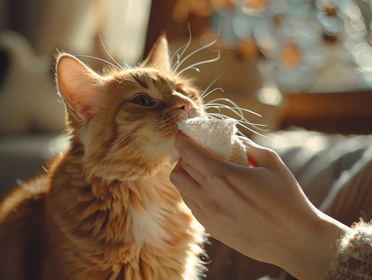 chat éternuement